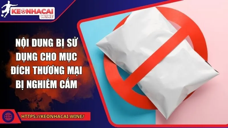 Nội dung bị sử dụng cho mục đích thương mại bị nghiêm cấm